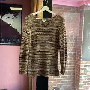Vintage Brown and Tan Knit Sweater